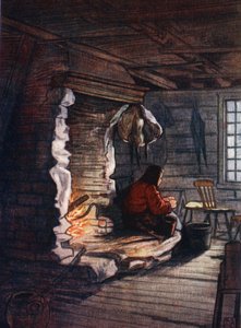 Making the Dinner: A Cottage Interior at Selbo, 1905 by Nico Jungman